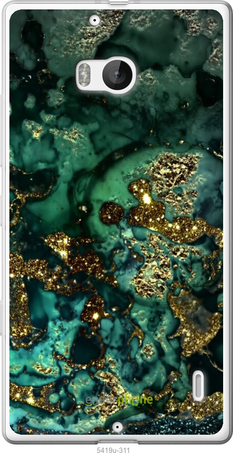 Силиконовый чехол Мрамор золото богатство для Nokia Lumia 930 - 5419u-311 изображение 