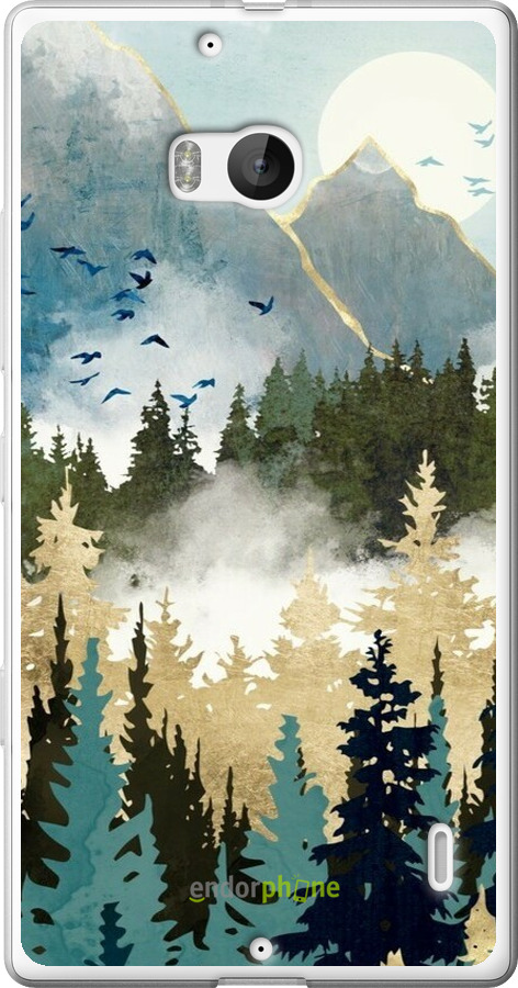 Силиконовый чехол С изображением лесного пейзажа для Nokia Lumia 930 - 6548u-311 изображение 