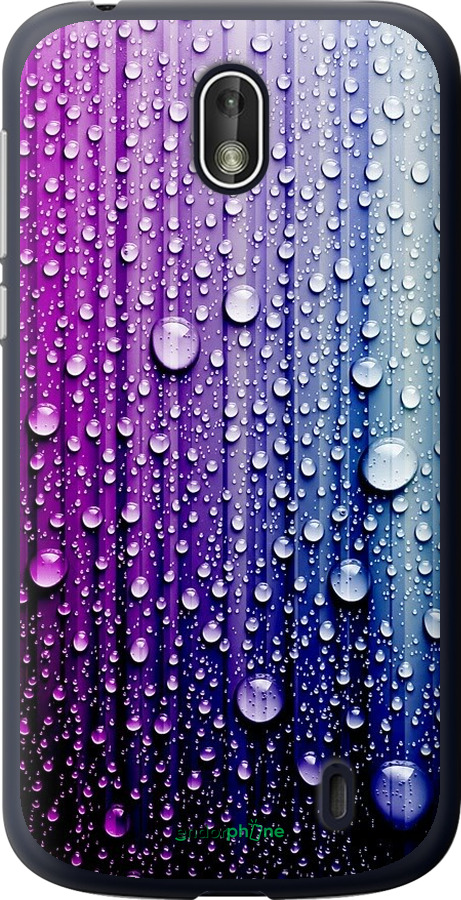 

Силіконовий чохол "Краплини води" для Nokia 1, Синій