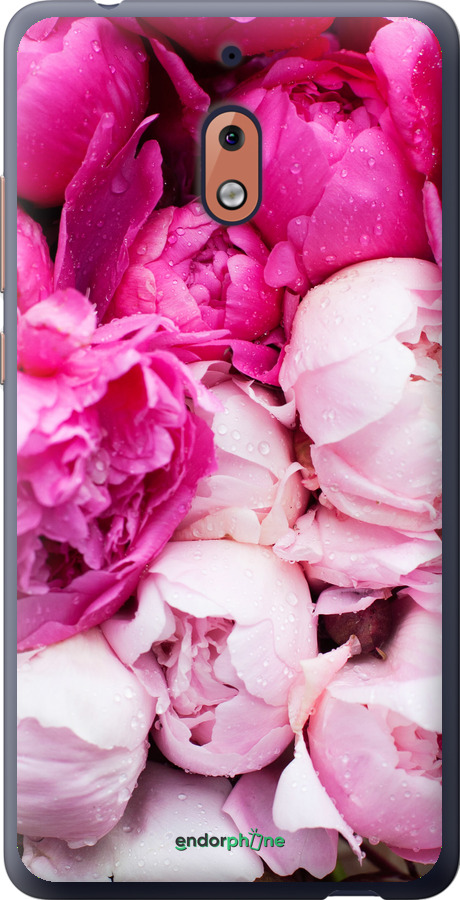 

Silicone Capa "Peónias cor-de-rosa" para Nokia 2.1