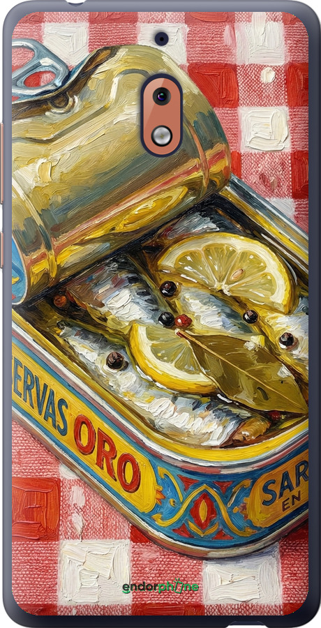 Силиконовый чехол Vintage Sardine Tin Phone для Nokia 2.1 - 6772u-1532 изображение 