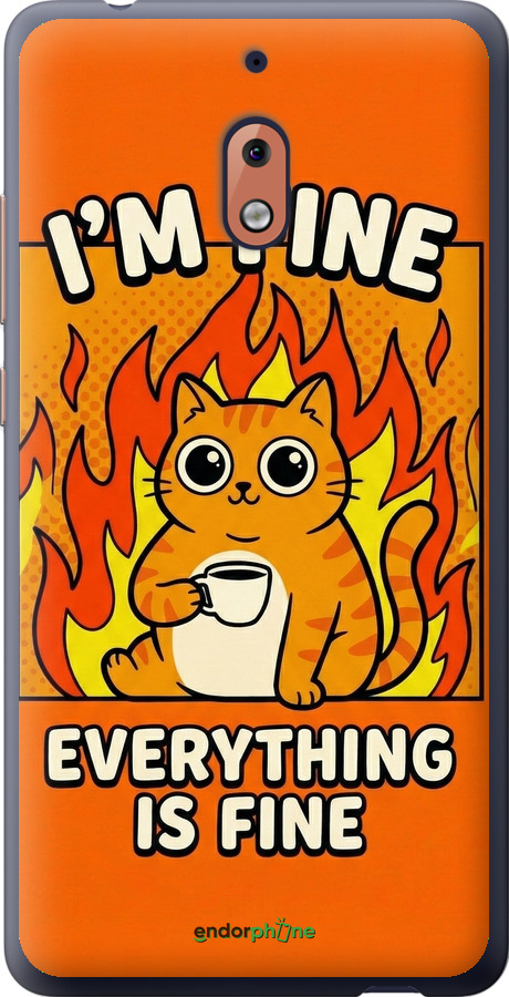 Силиконовый чехол Funny Cat для Nokia 2.1 - 6786u-1532 изображение 