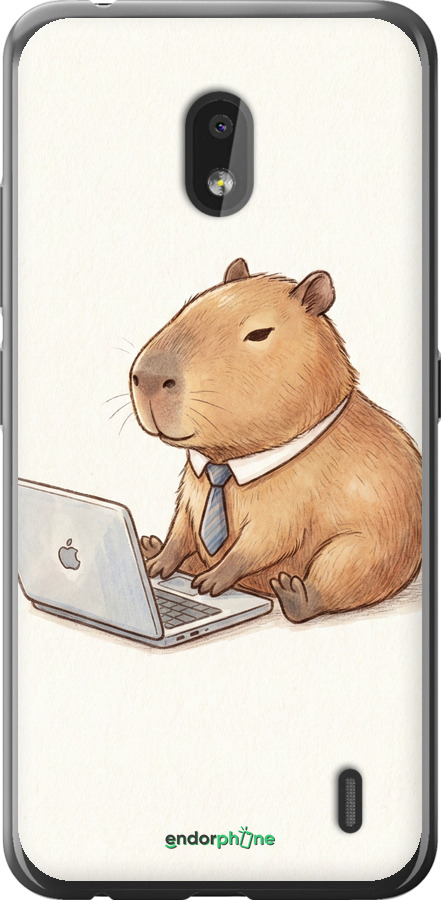 Силіконовий чехол Funny Capybara CEO Working для Nokia 2.2 - 6777u-1706 изображение 