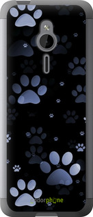 Силиконовый чехол С синими отпечатками лап для Nokia 230 - 6441u-339 изображение 