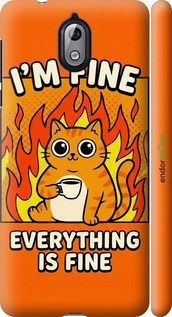 3D пластиковый матовый чехол 'Funny Cat' для Nokia 3.1 изображение 5