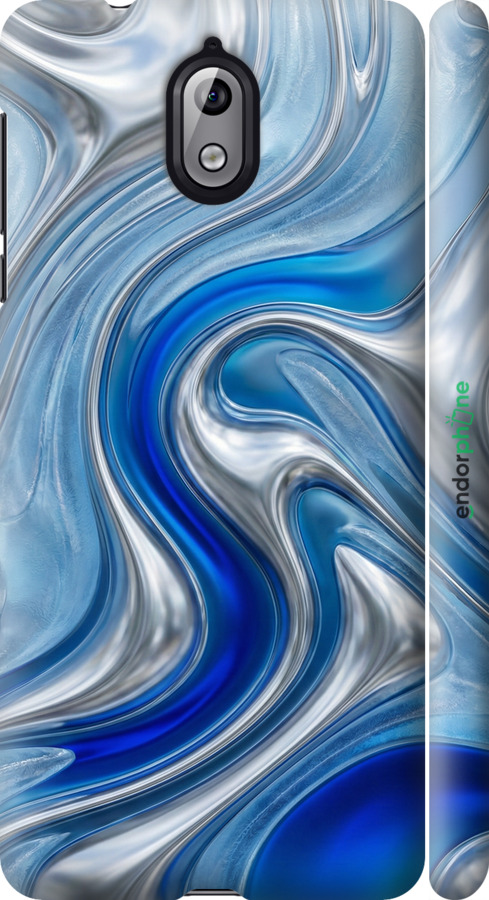 3D пластиковый матовый чехол Liquid Chrome для Nokia 3.1 - 6781m-1530 изображение 