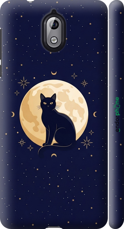 3D пластиковый матовый чехол Cute Cat Celestial/Witchy для Nokia 3.1 - 6787m-1530 изображение 