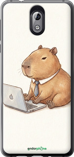 Силиконовый чехол Funny Capybara CEO Working для Nokia 3.1 - 6777u-1530 изображение 