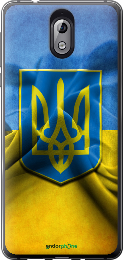 

Силіконовий чохол "Прапор та герб України" для Nokia 3.1, Блакитний