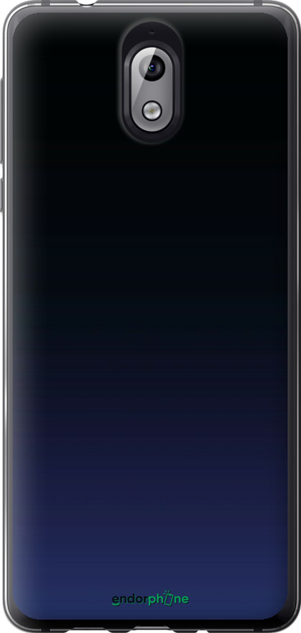 Силіконовий чехол Градієнт у темно-синьому стилі для Nokia 3.1 - 6542u-1530 изображение 