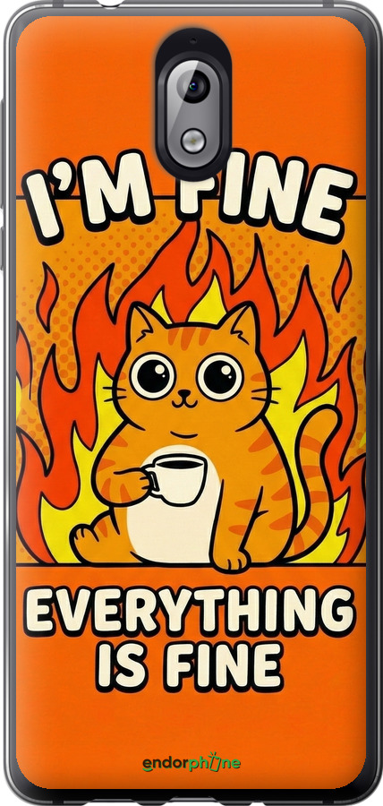 Силиконовый чехол Funny Cat для Nokia 3.1 - 6786u-1530 изображение 