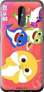 Силиконовый чехол Бейби Шаркс для Nokia 3.2 - 6305u-1705 изображение 