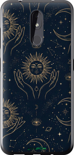 Силіконовий чехол Celestial Harmony: Sun & Moon Gold Mystic Pattern для Nokia 3.2 - 6778u-1705 изображение 