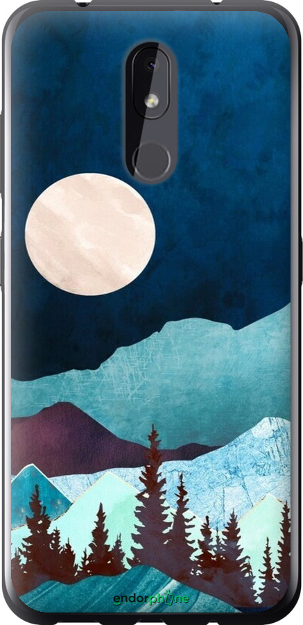 Силіконовий чехол Гірська ідилія нічний краєвид для Nokia 3.2 - 6488u-1705 изображение 