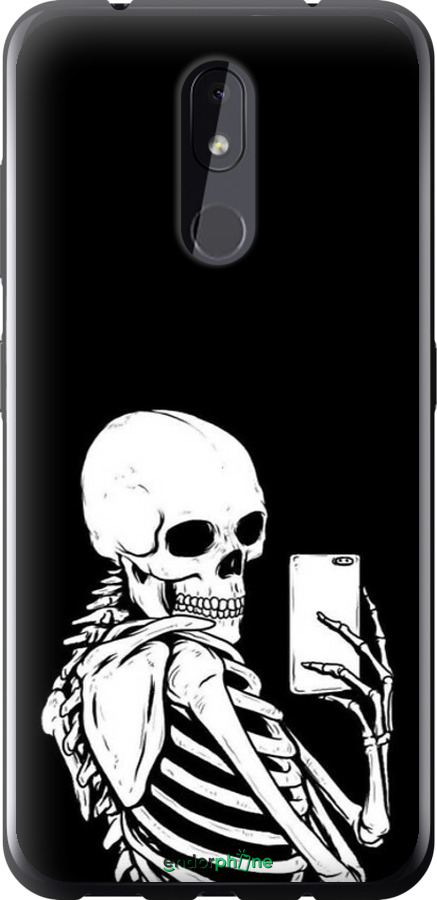 Силиконовый чехол Скелет делает Selfie для Nokia 3.2 - 6535u-1705 изображение 