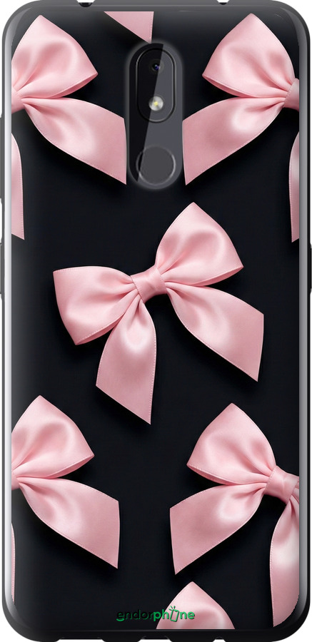 Силіконовий чехол Coquette Ribbons Dark Coquette для Nokia 3.2 - 6767u-1705 изображение 