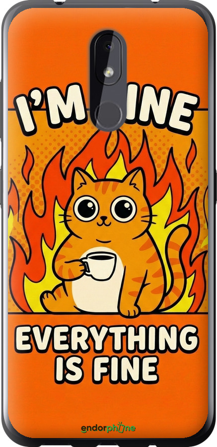 Силиконовый чехол Funny Cat для Nokia 3.2 - 6786u-1705 изображение 