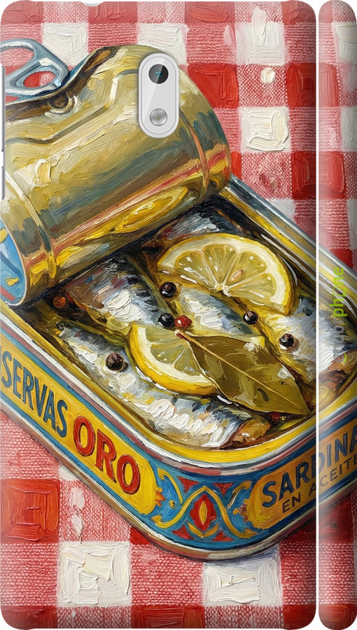3D пластиковый матовый чехол Vintage Sardine Tin Phone для Nokia 3 - 6772m-818 изображение 