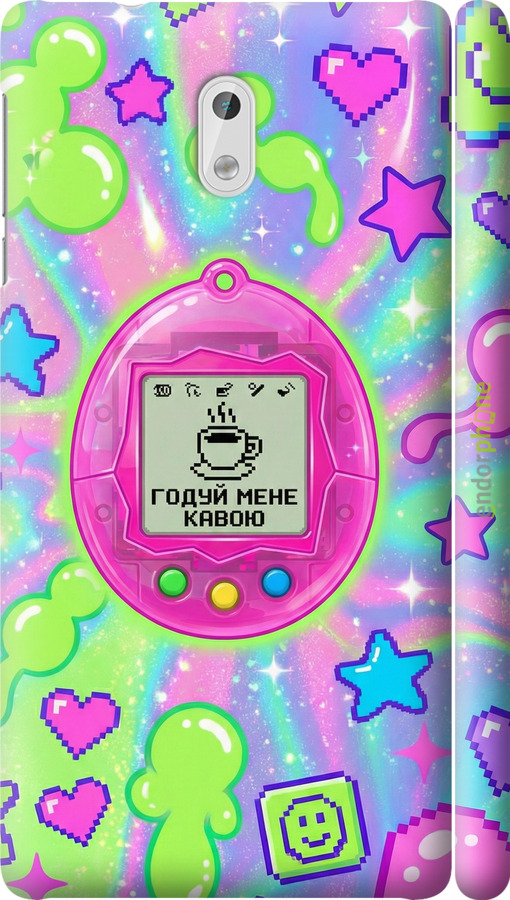 3D пластиковий матовий чехол Y2K Aesthetic Retro Pet: Годуй мене кавою для Nokia 3 - 6784m-818 изображение 
