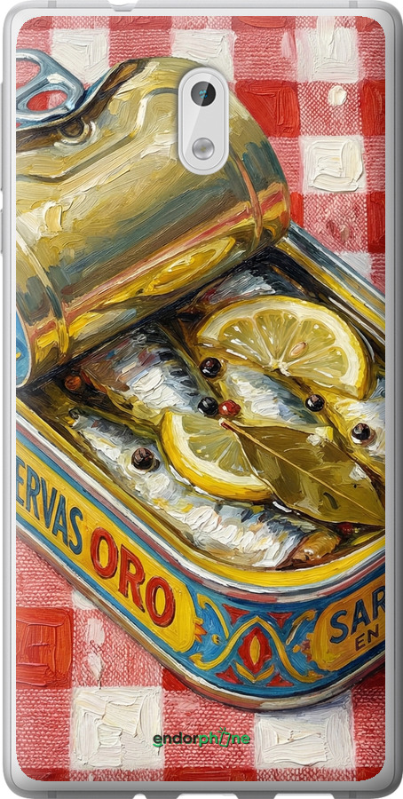 2D пластиковый чехол Vintage Sardine Tin Phone для Nokia 3 - 6772t-818 изображение 