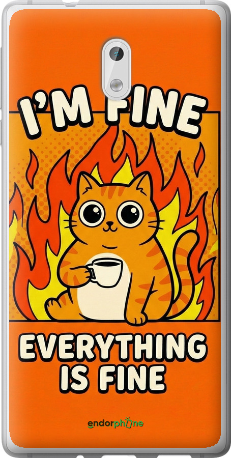 2D пластиковий чехол Funny Cat для Nokia 3 - 6786t-818 изображение 