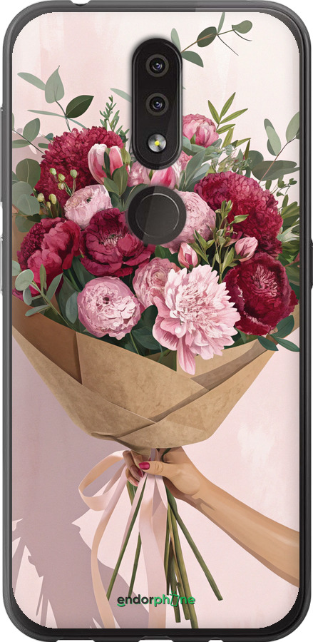 Силіконовий чехол Півонії 1 для Nokia 4.2 - 6705u-1680 изображение 