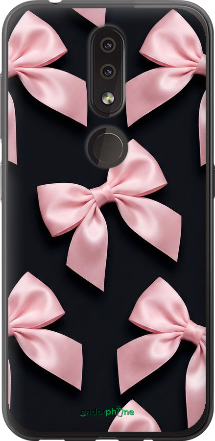 Силиконовый чехол Coquette Ribbons Dark Coquette для Nokia 4.2 - 6767u-1680 изображение 