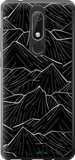 Силіконовий чехол Із зображенням Темних гір для Nokia 5.1 - 6489u-1529 изображение 
