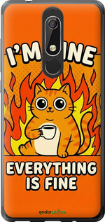 Силиконовый чехол Funny Cat для Nokia 5.1 - 6786u-1529 изображение 