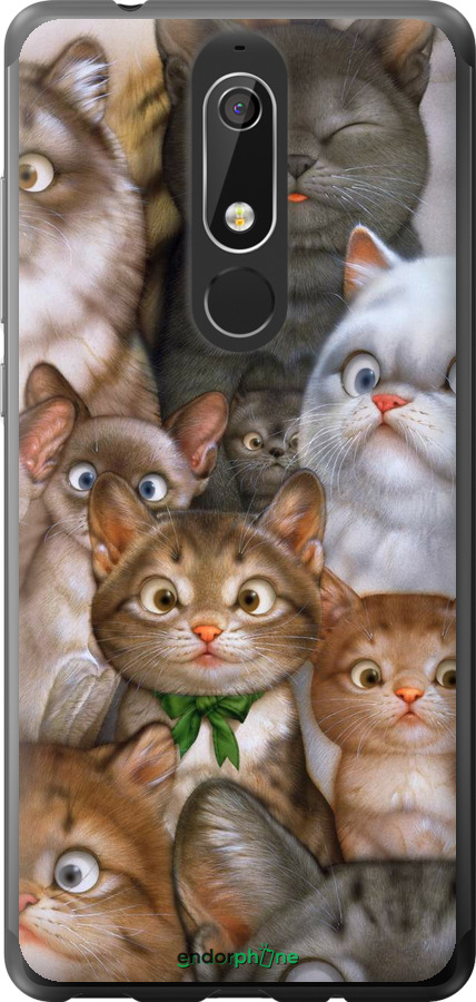 

Силіконовий чохол "Коти" для Nokia 5.1