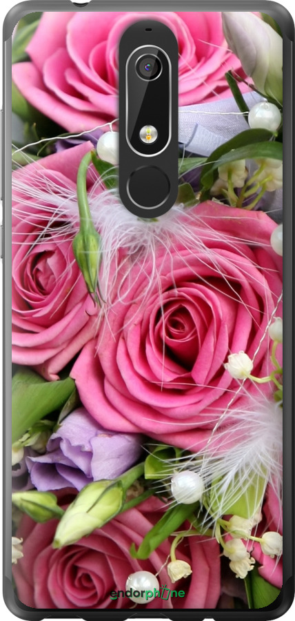 

Силіконовий чохол "Ніжність" для Nokia 5.1, Рожевий