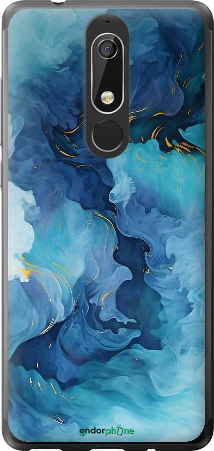 Силиконовый чехол Акварель для Nokia 5.1 - 6320u-1529 изображение 