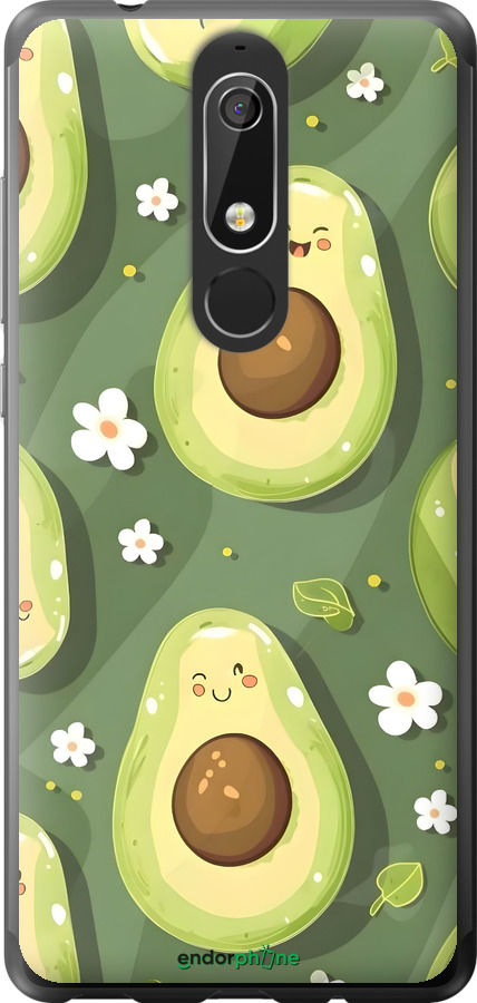 Силиконовый чехол Авокадо для Nokia 5.1 - 6380u-1529 изображение 