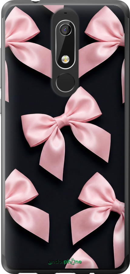 Силиконовый чехол Coquette Ribbons Dark Coquette для Nokia 5.1 - 6767u-1529 изображение 
