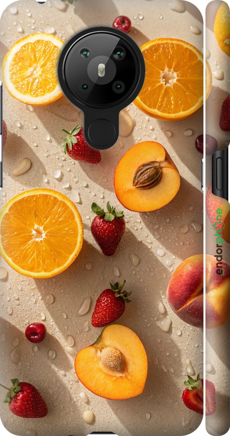 3D пластиковий матовий чехол Фрукти 3 для Nokia 5.3 - 6703m-2102 изображение 