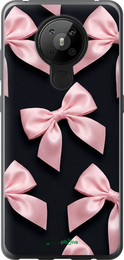 Силиконовый чехол Coquette Ribbons Dark Coquette для Nokia 5.3 - 6767u-2102 изображение 