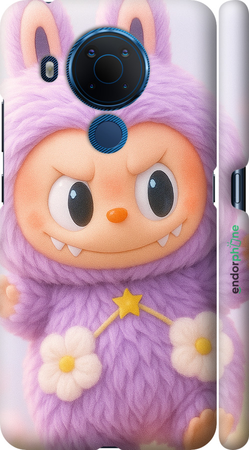 3D пластиковый матовый чехол Лабубу для Nokia 5.4 - 6708m-2279 изображение 