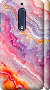 3D пластиковый матовый чехол Мрамор 2 для Nokia 5 - 6307m-804 изображение 