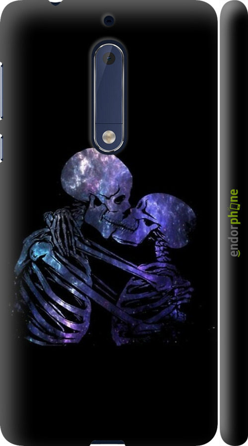 3D пластиковый матовый чехол С изображением скелета для Nokia 5 - 6537m-804 изображение 