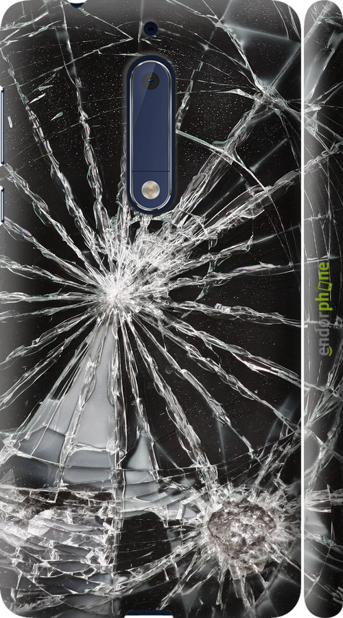 3D пластиковий матовий чехол Glass для Nokia 5 - 6608m-804 изображение 