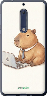 Силиконовый чехол Funny Capybara CEO Working для Nokia 5 - 6777u-804 изображение 