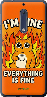 Силиконовый чехол Funny Cat для Nokia 5 - 6786u-804 изображение 