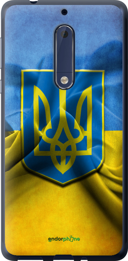 

Силіконовий чохол "Прапор та герб України" для Nokia 5, Блакитний