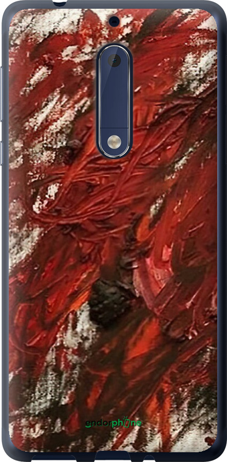 Силіконовий чехол Абстрактна композиція в червоних тонах для Nokia 5 - 6541u-804 изображение 