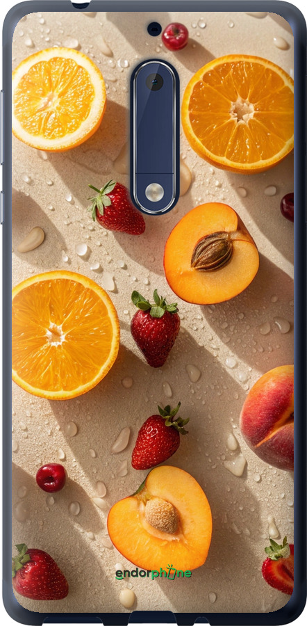 Силиконовый чехол Фрукты 3 для Nokia 5 - 6703u-804 изображение 