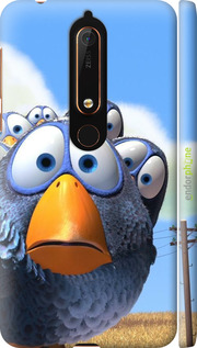 3D пластиковий матовий чехол Angry Birds для Nokia 6 2018 - 6008m-1386 изображение 