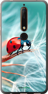 Силиконовый чехол Божья коровка для Nokia 6.1 - 6049u-1628 изображение 