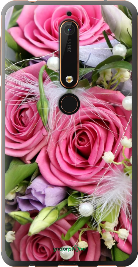 

Силіконовий чохол "Ніжність" для Nokia 6.1, Рожевий