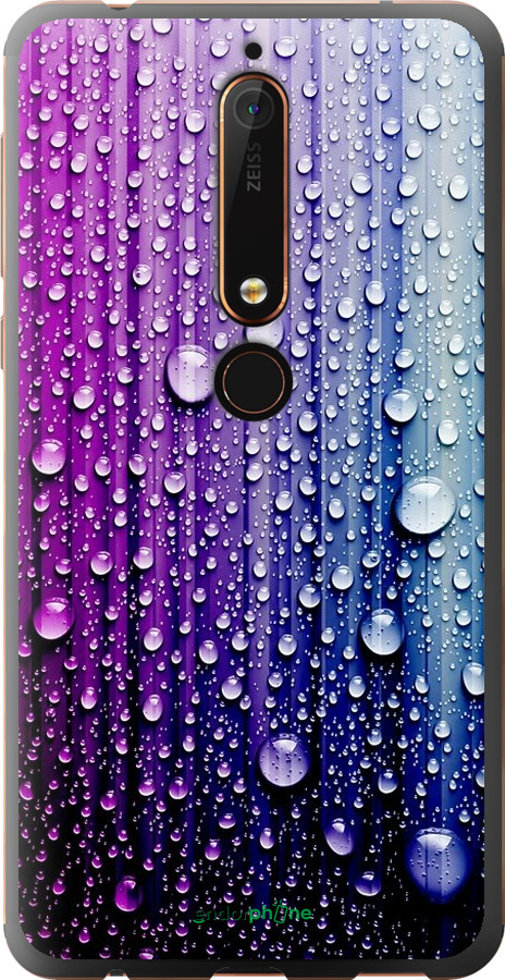 

Силіконовий чохол "Краплини води" для Nokia 6.1, Синій