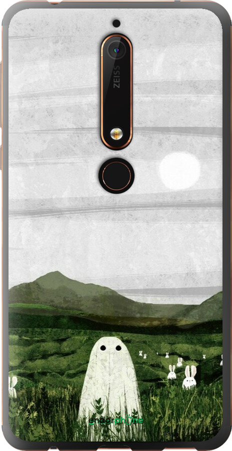 Силиконовый чехол Привидение для Nokia 6.1 - 6492u-1628 изображение 